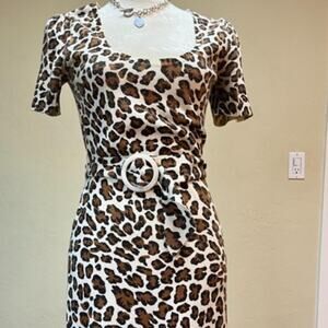 Betsey Johnson Leopard Wiggle Dress
